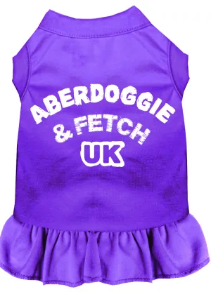 Aberdoggie Uk Screen Print Dress Purple Med