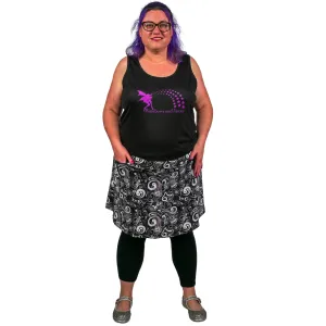 Abstract Short Skirt With Pockets