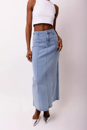 Amy Lynn - Rio Rear Slip Denim Maxi Skirt