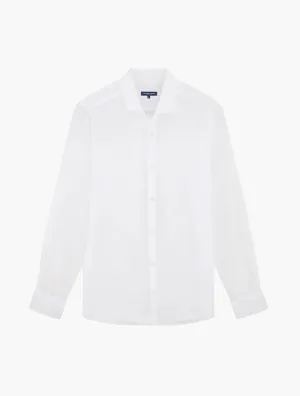 Antonio Linen Shirt L/S  - White