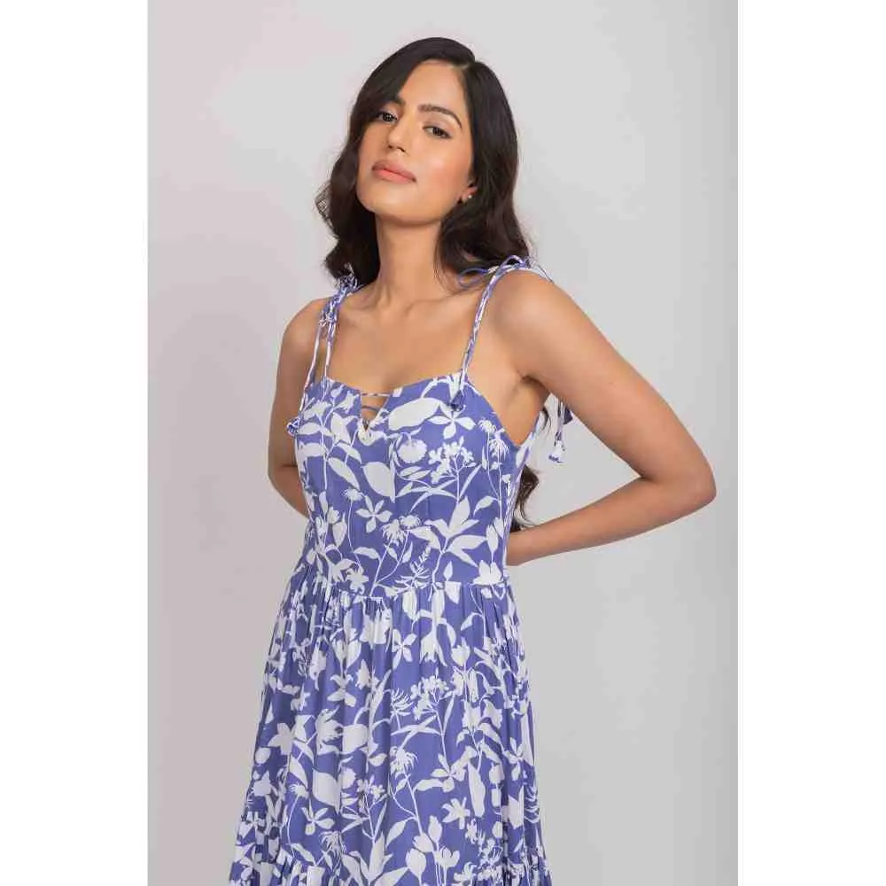 AROOP SHOP INDIA Blue & White Alice Maxi Dress