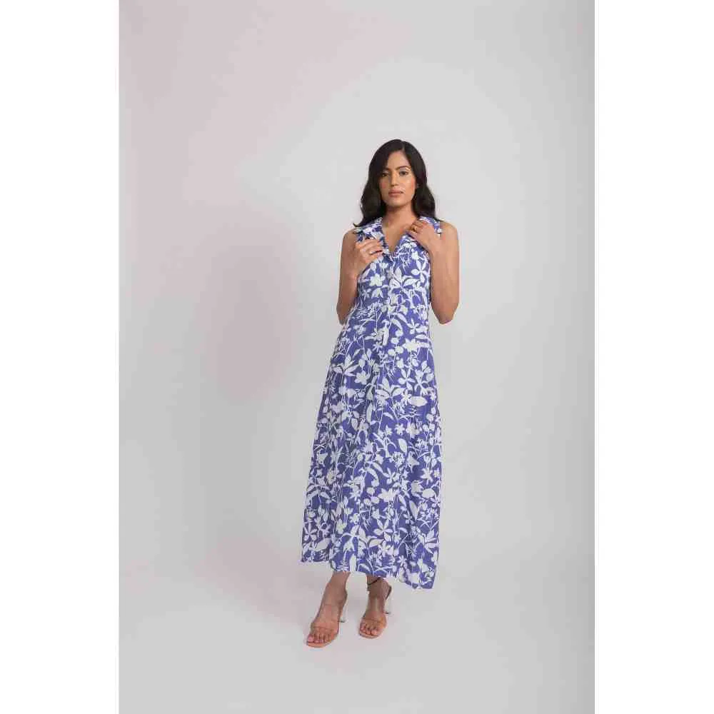AROOP SHOP INDIA Blue & White Pixie Shirt Dress