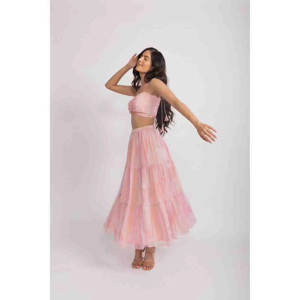 AROOP SHOP INDIA Pink Roseate Co-Ord (Set of 2)