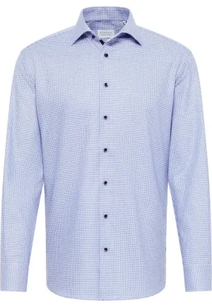 Blå strykefri skjorte eterna modern fit