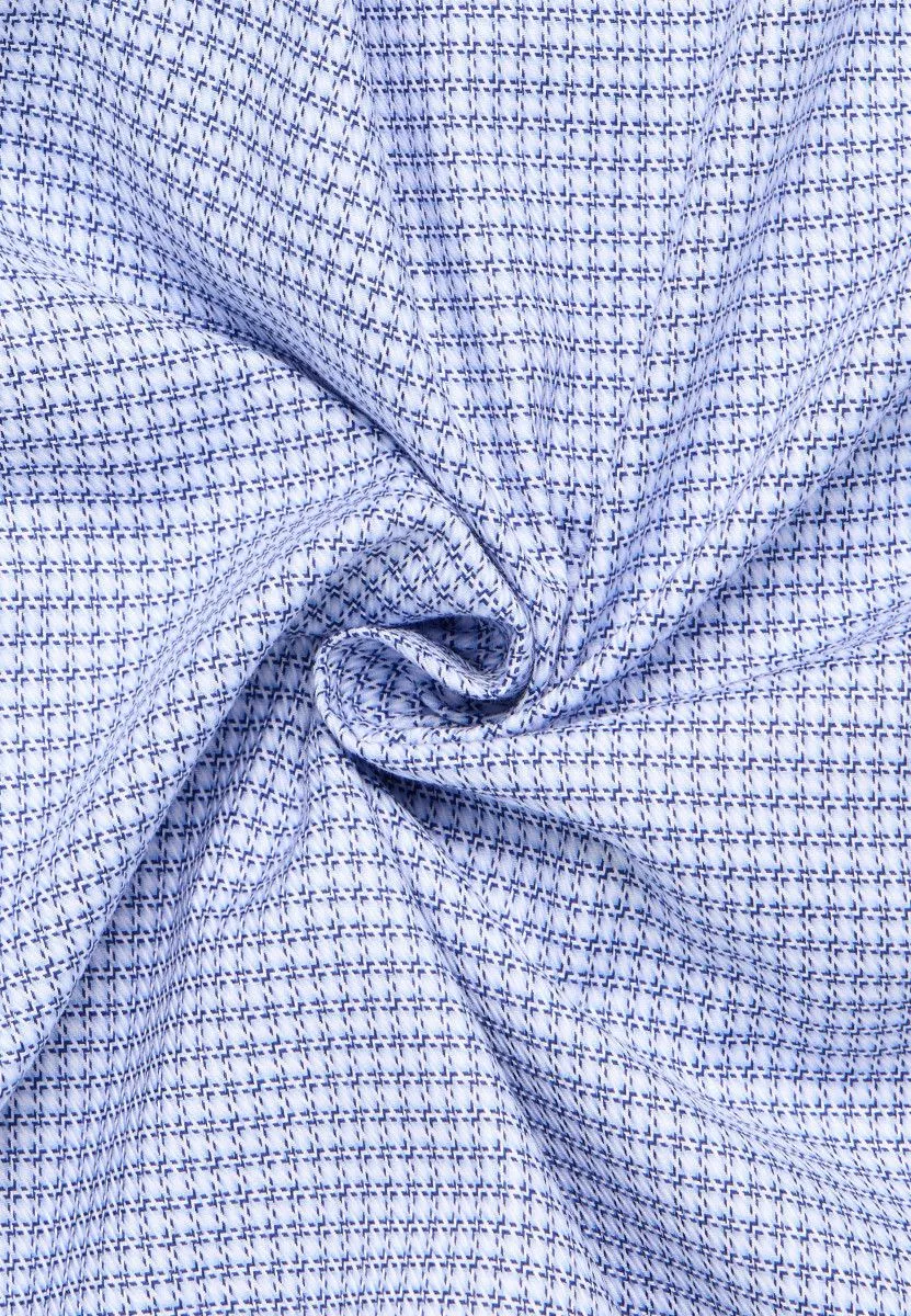 Blå strykefri skjorte eterna modern fit