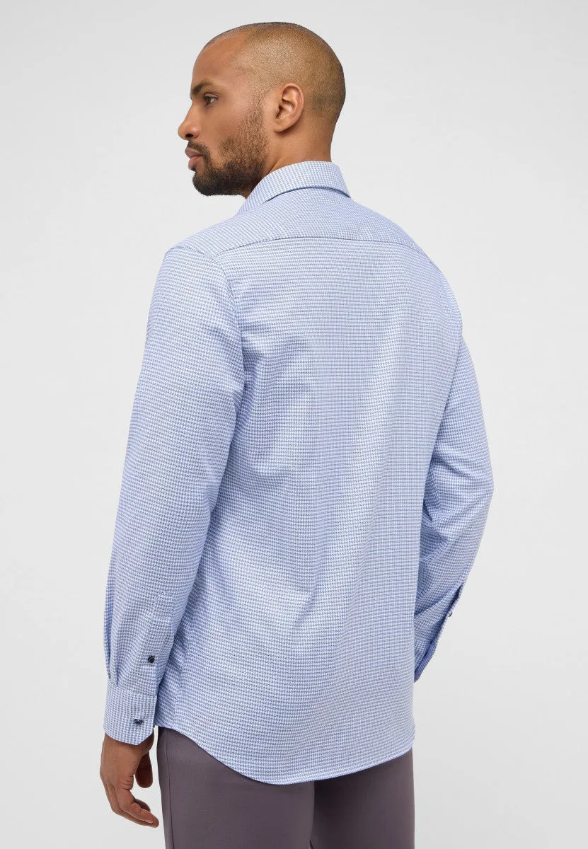 Blå strykefri skjorte eterna modern fit