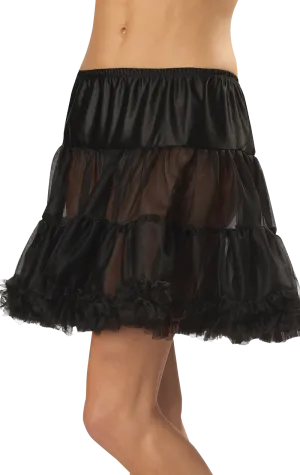 Black Tulle Ruffled Petticoat