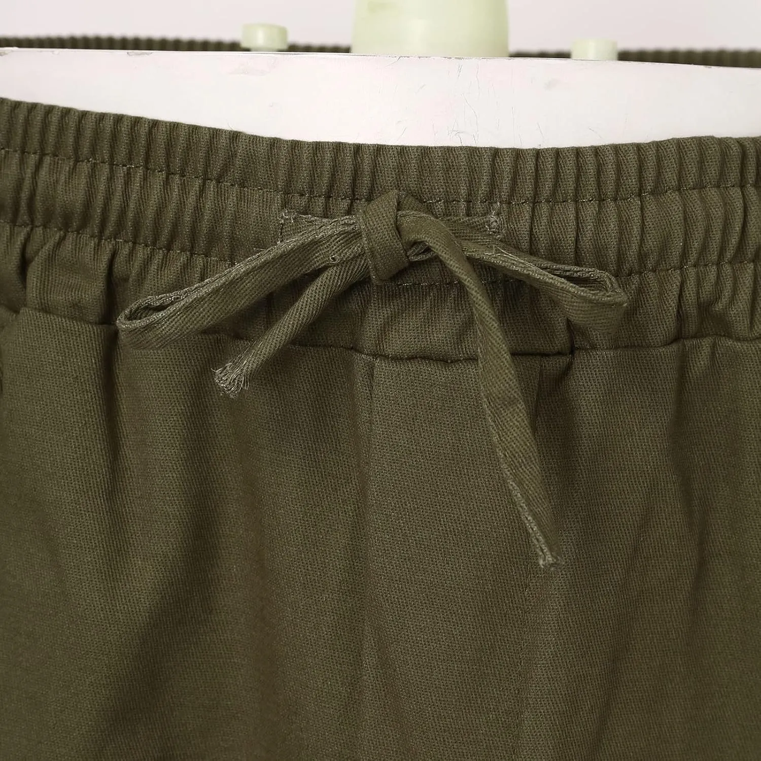 Cargo Pants for Men Big and Tall, Cotton Thick Workout Jogging Athletic Tapered Pants with Pockets Men's Heavy Weight