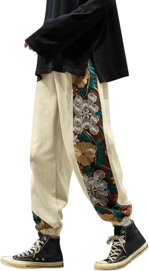 Cargo Pants for Men Relaxed Fit Mens Cargo Pants Elastic Waist Yoga Beach Pants Drawstring Yoga Beach Trousers Casual