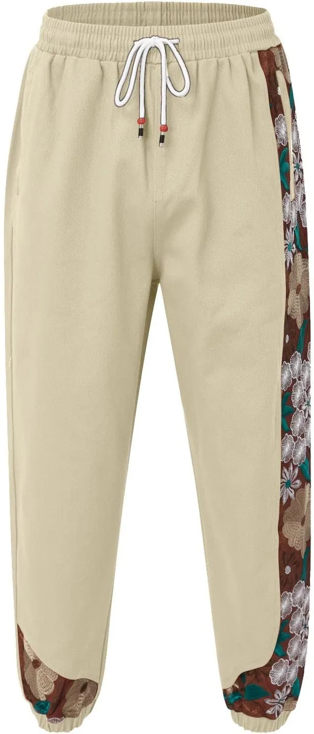 Cargo Pants for Men Relaxed Fit Mens Cargo Pants Elastic Waist Yoga Beach Pants Drawstring Yoga Beach Trousers Casual