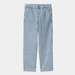 Carhartt WIP Double Knee Pant Denim Blue Heavy Stone Bleached