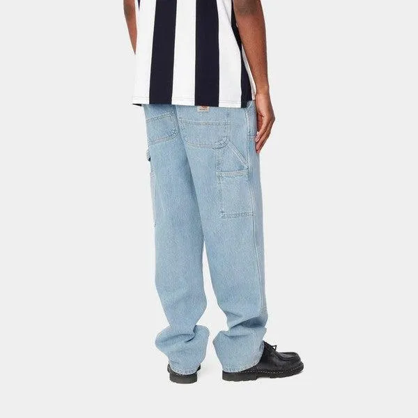 Carhartt WIP Double Knee Pant Denim Blue Heavy Stone Bleached