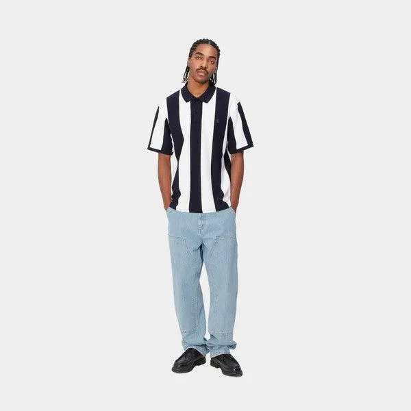 Carhartt WIP Double Knee Pant Denim Blue Heavy Stone Bleached