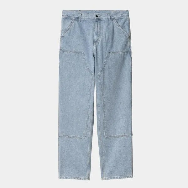 Carhartt WIP Double Knee Pant Denim Blue Heavy Stone Bleached