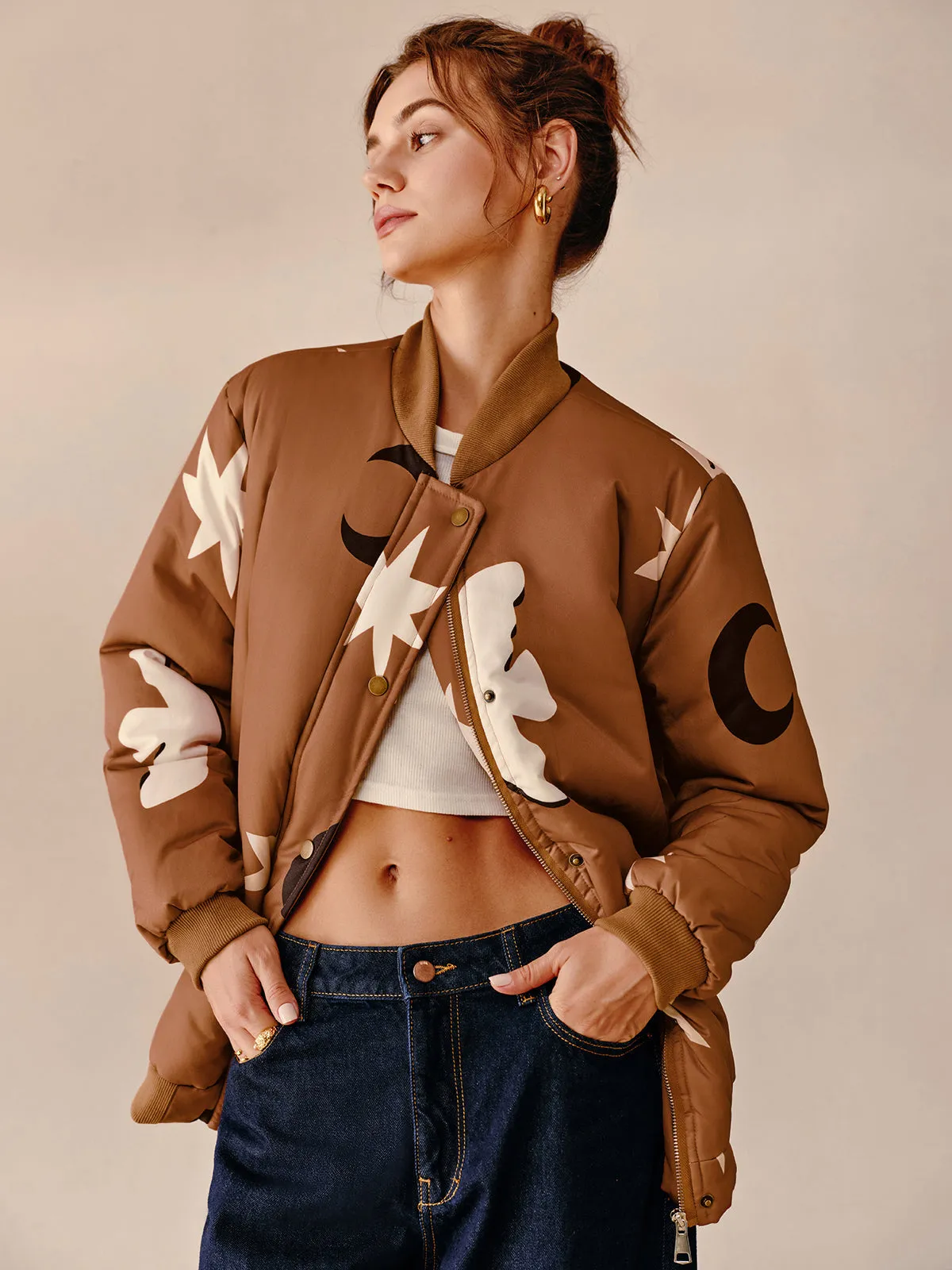Chicmy-Autumn Jackets Outwear Boheme Zipper Lapel Warm Jacket