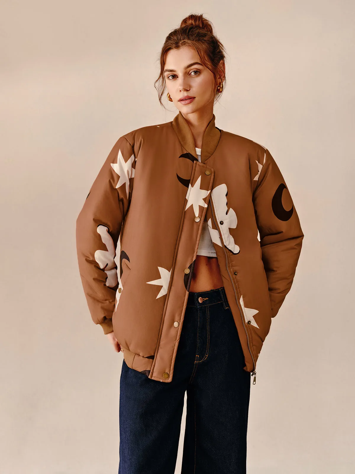 Chicmy-Autumn Jackets Outwear Boheme Zipper Lapel Warm Jacket
