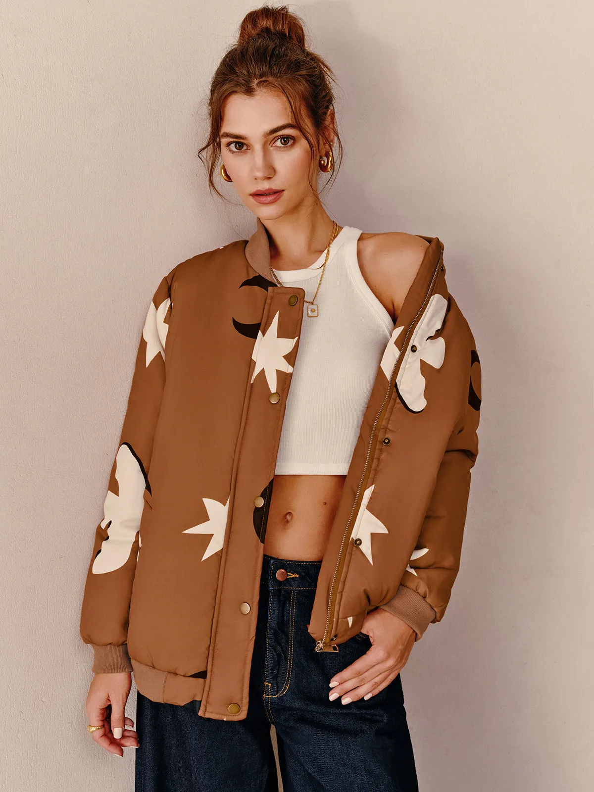 Chicmy-Autumn Jackets Outwear Boheme Zipper Lapel Warm Jacket