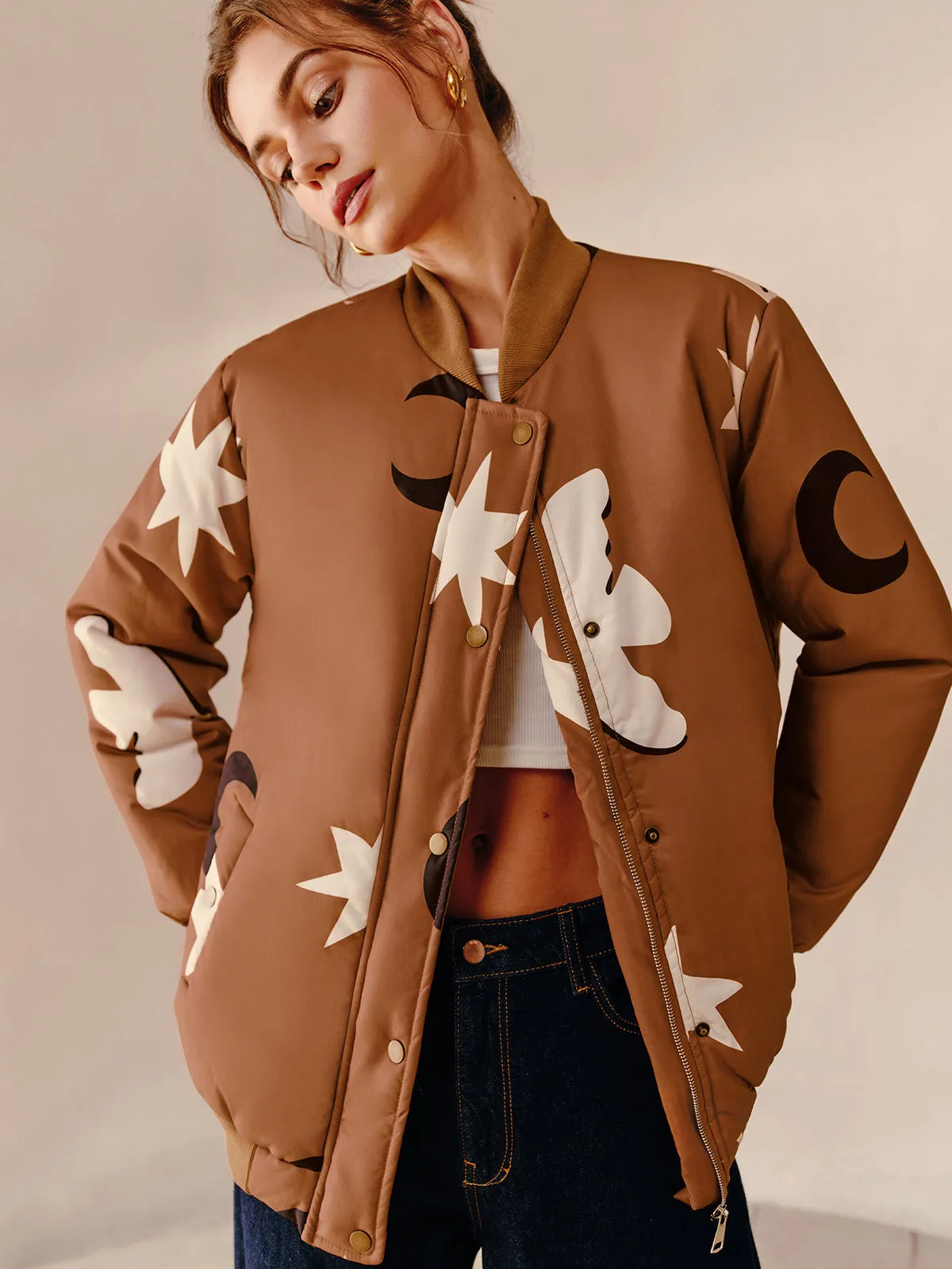 Chicmy-Autumn Jackets Outwear Boheme Zipper Lapel Warm Jacket