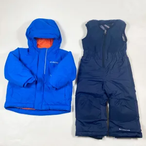 Columbia blue/navy warm ski set with jackets and pants 2T