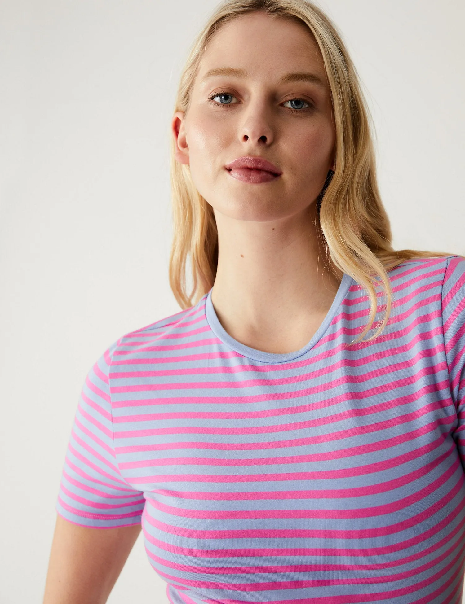 Cotton Rich Striped Slim Fit T-Shirt