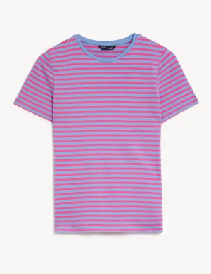 Cotton Rich Striped Slim Fit T-Shirt