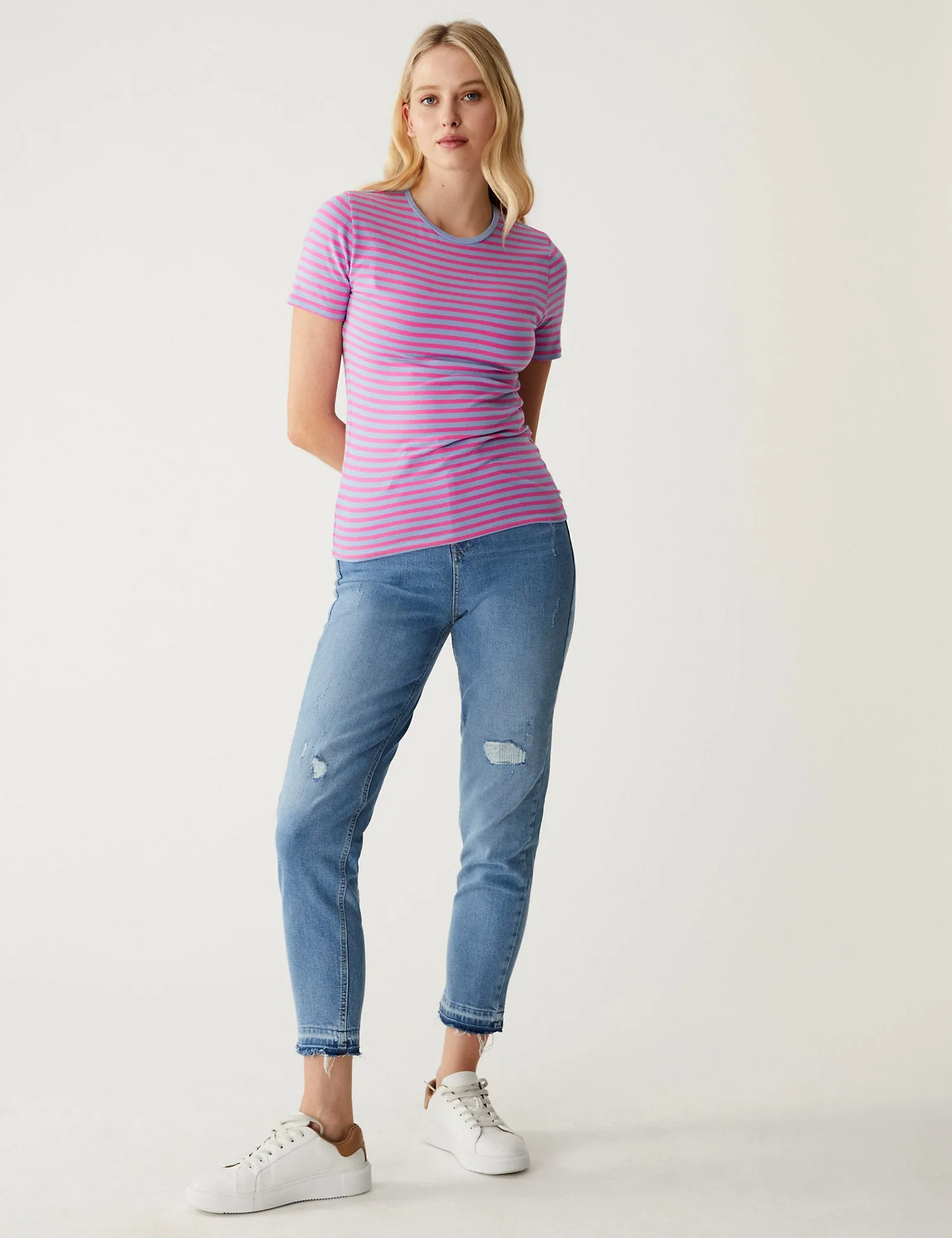Cotton Rich Striped Slim Fit T-Shirt