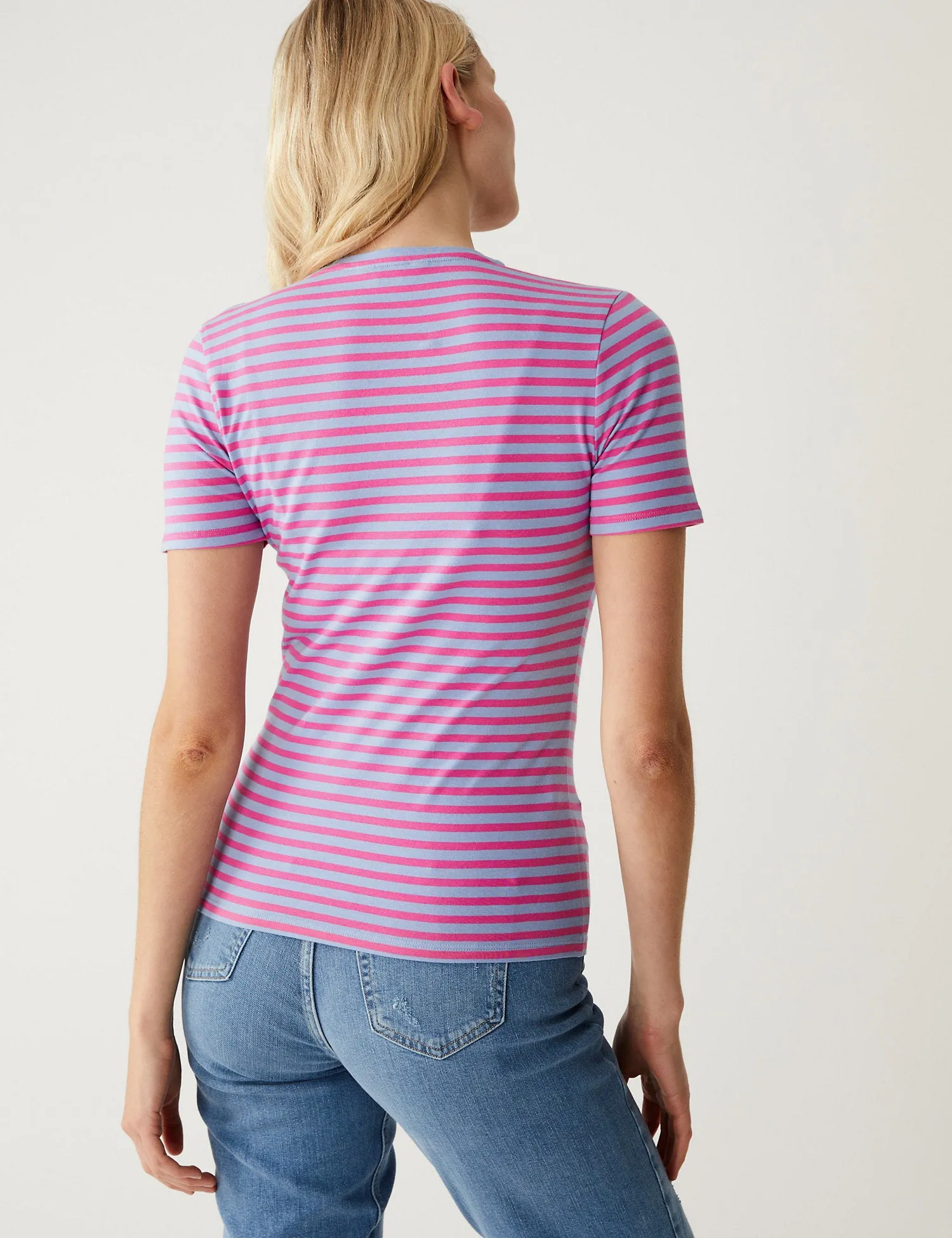 Cotton Rich Striped Slim Fit T-Shirt