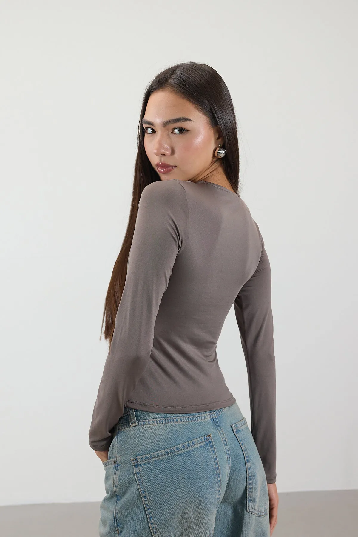 Crew Neck Long Sleeve Top
