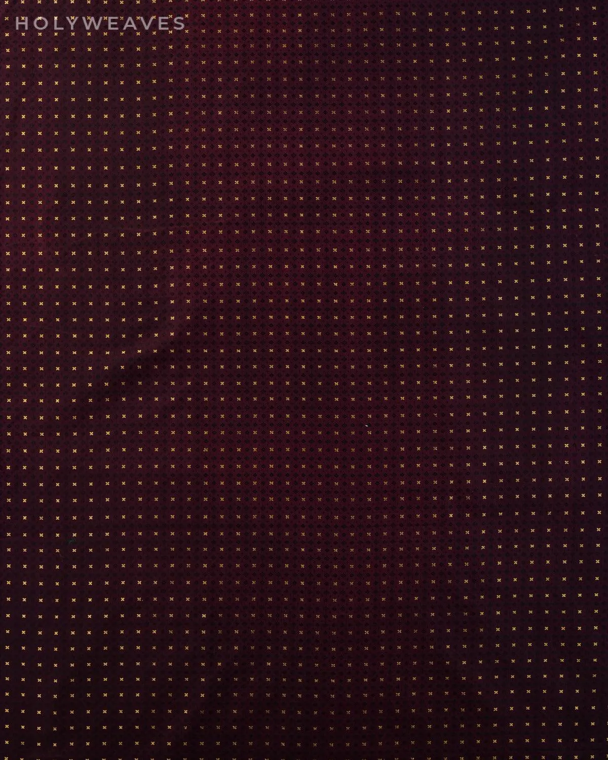 Deep Garnet Banarasi Tanchoi Brocade Handwoven Katan Silk Fabric with Zari Buti