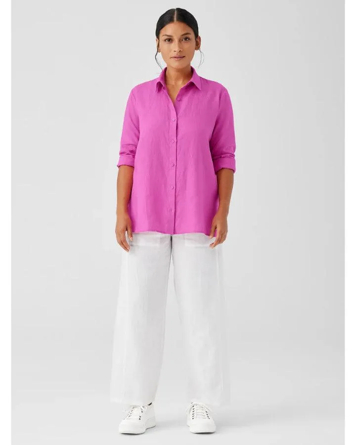 Eileen Fisher Classic Collar Linen Easy Shirt