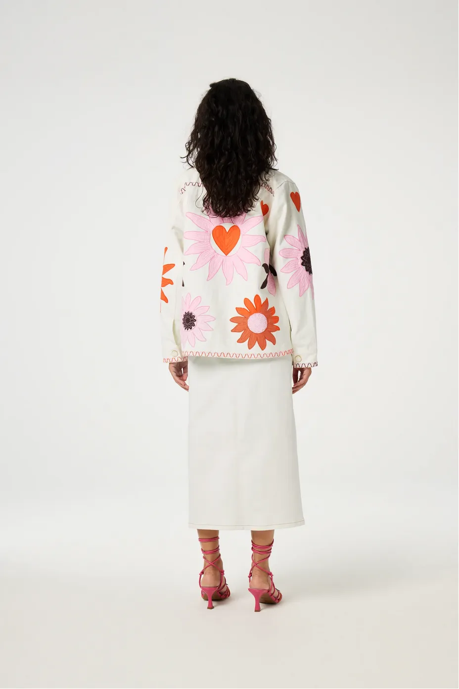 Elody Jacket - Warm White/Floral