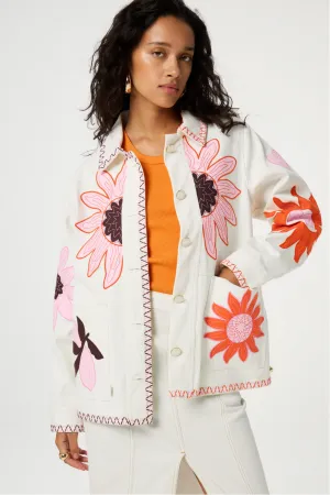 Elody Jacket - Warm White/Floral