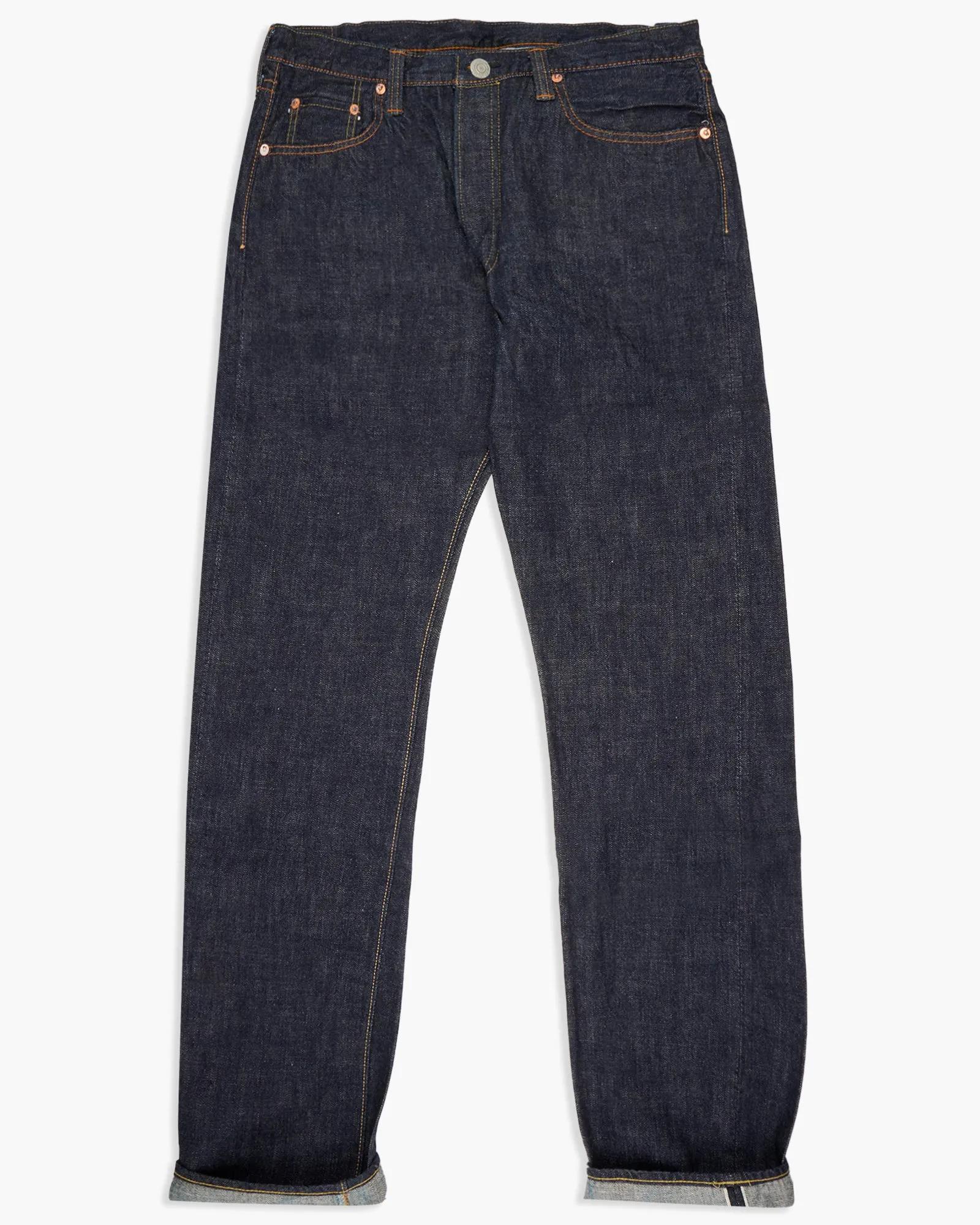 Fullcount 1108W 13.7oz Selvedge Slim Straight Mens Jeans - Indigo Onewash