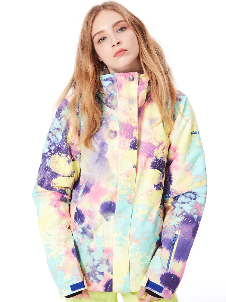Gsou Snow Women's Colorful Windproof Waterproof Warm Ski Snowboard Jacket