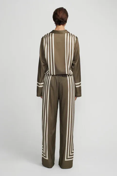 HANSEN & GRETEL - EMPRESS PANT - MOSS STRIPE