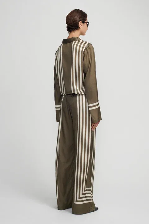 HANSEN & GRETEL - EMPRESS PANT - MOSS STRIPE