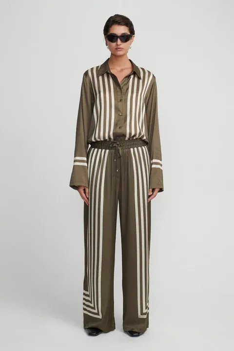 HANSEN & GRETEL - EMPRESS PANT - MOSS STRIPE