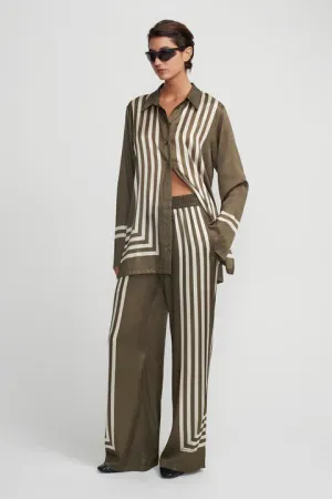 HANSEN & GRETEL - EMPRESS PANT - MOSS STRIPE