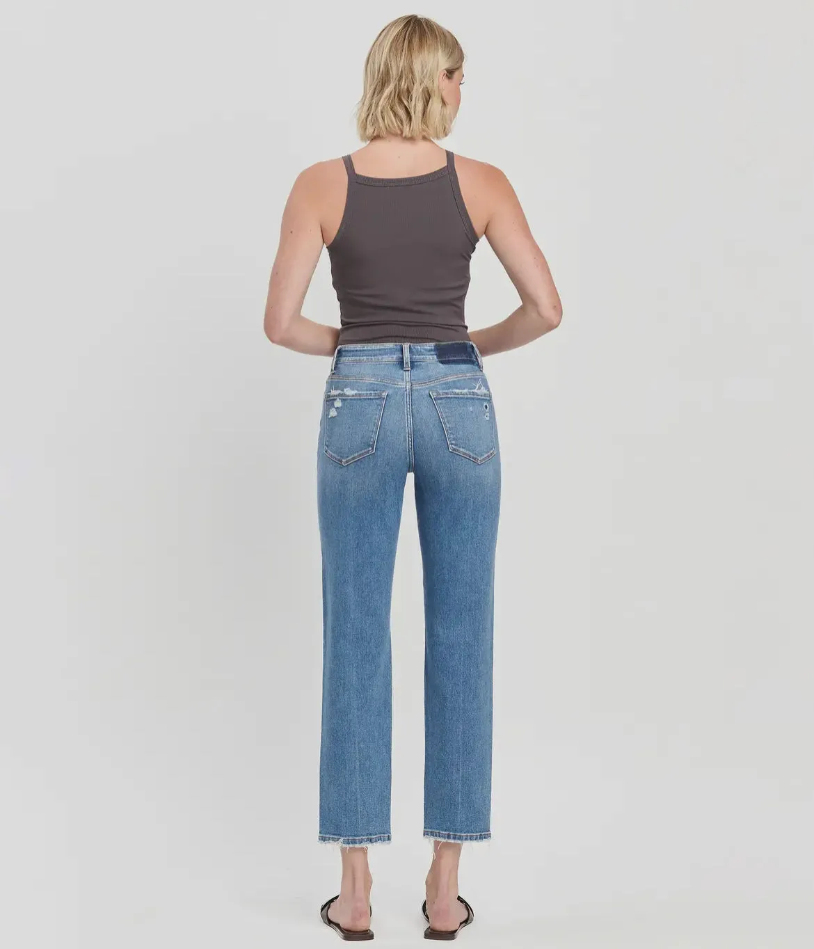 High Rise Straight Jeans
