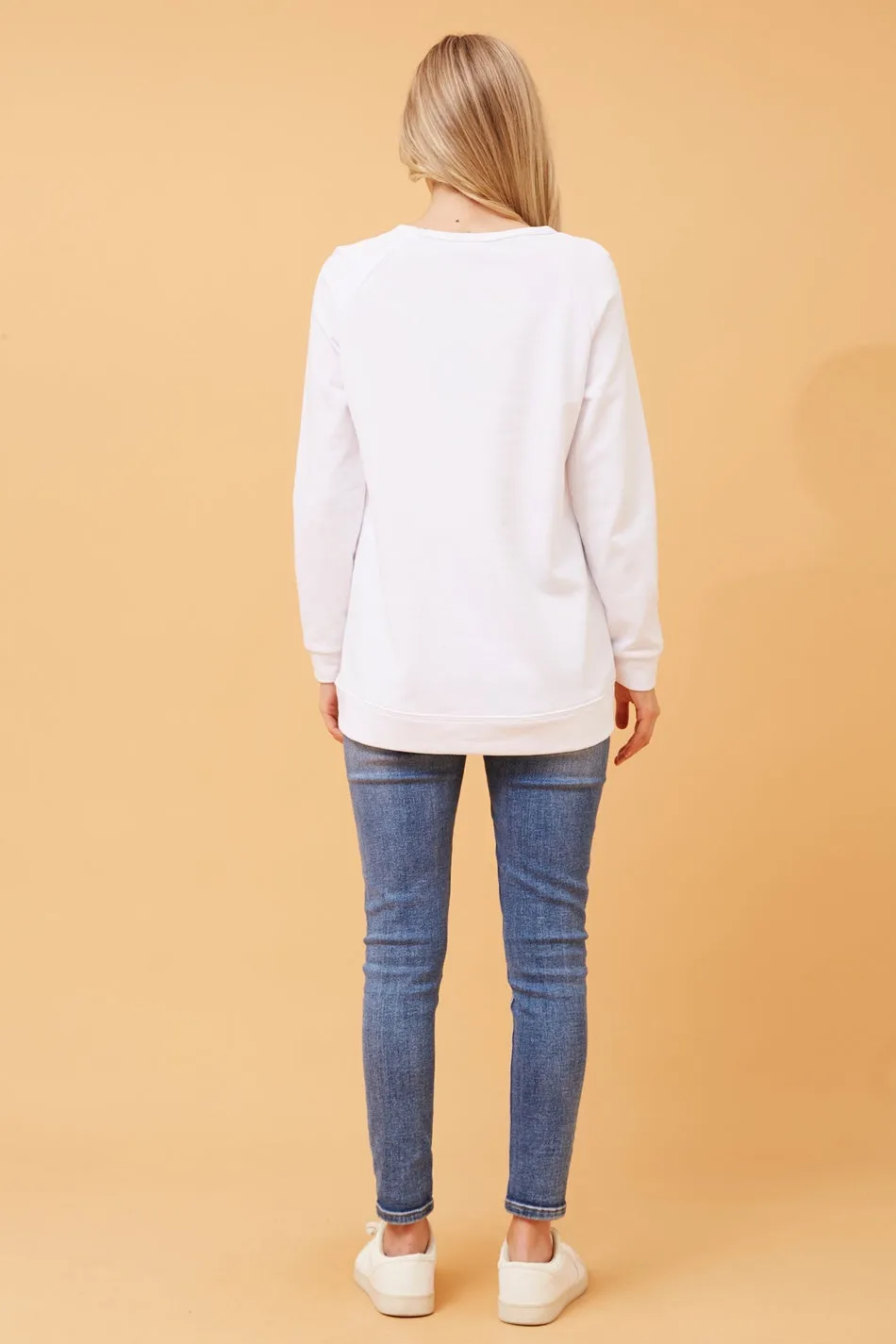 JADORE SEQUIN GRAPHIC JUMPER