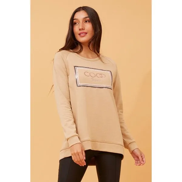 JADORE SEQUIN GRAPHIC JUMPER
