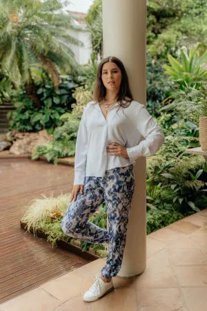 Jogger Pants Indigo Abstract