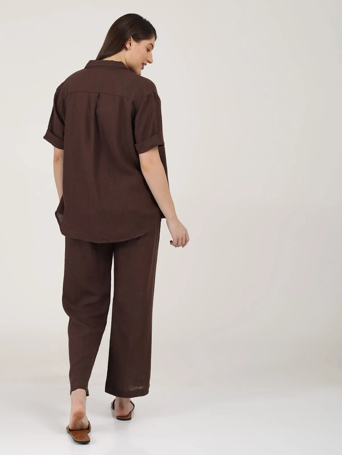 Linen Solid Short Sleeve Shirt