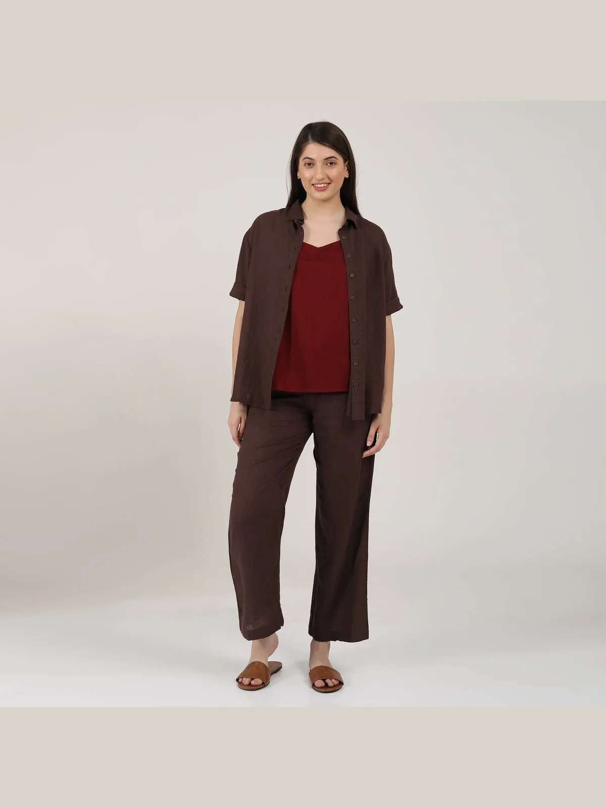 Linen Solid Short Sleeve Shirt