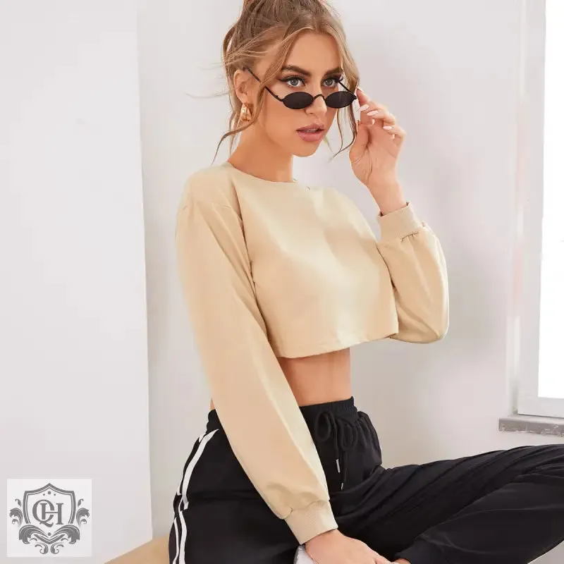 Long Sleeve Cropped Sweater