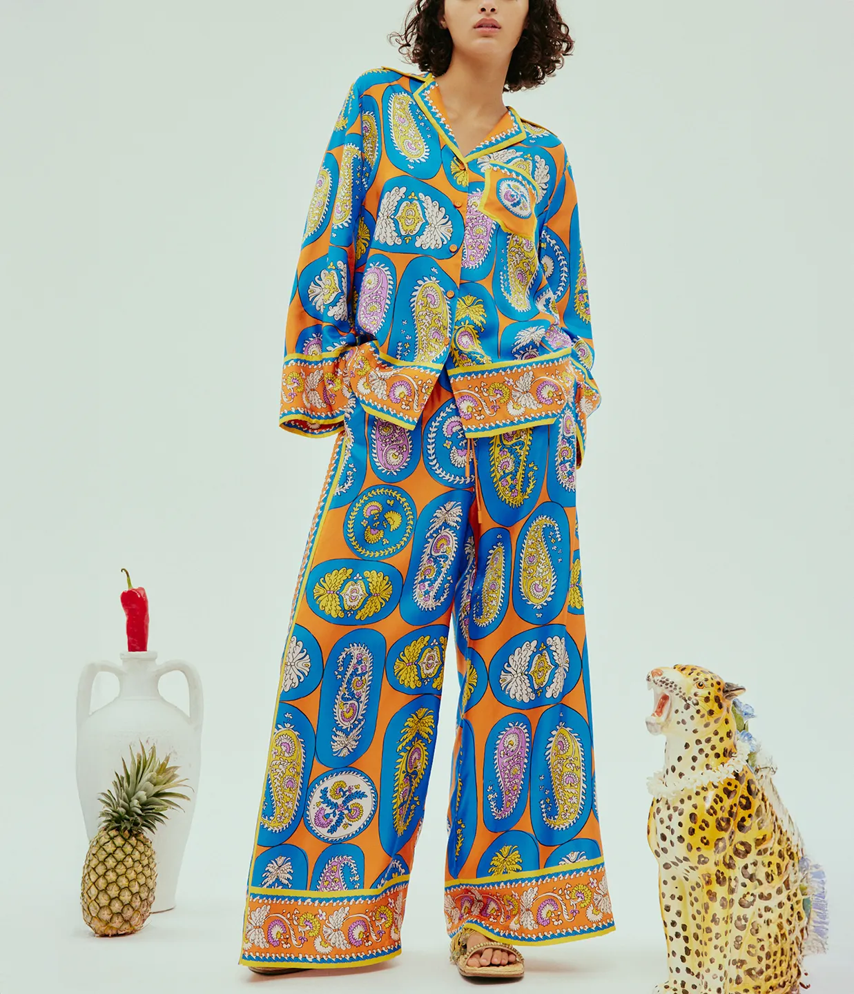 Luis Pants in Tangerine