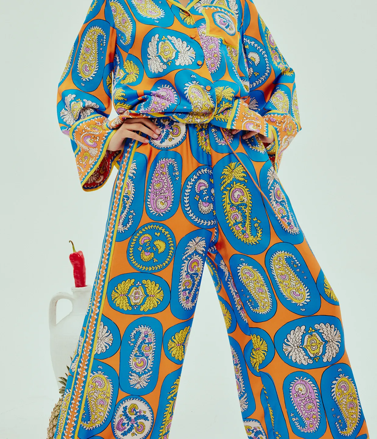 Luis Pants in Tangerine