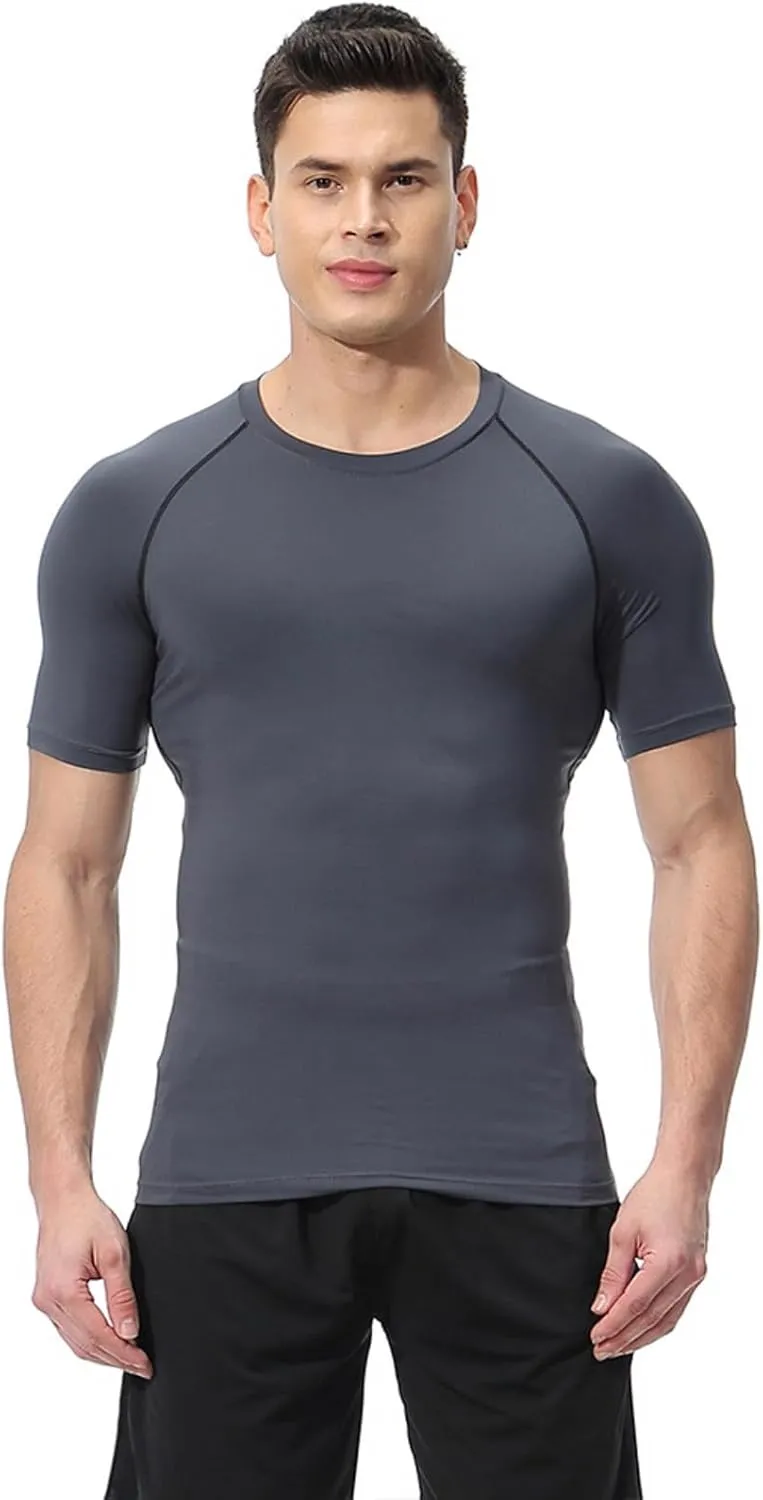 Men's Quick-Dry Workout T-Shirt,Breathable Gym and Running Tee for Basketball and Summer Sports