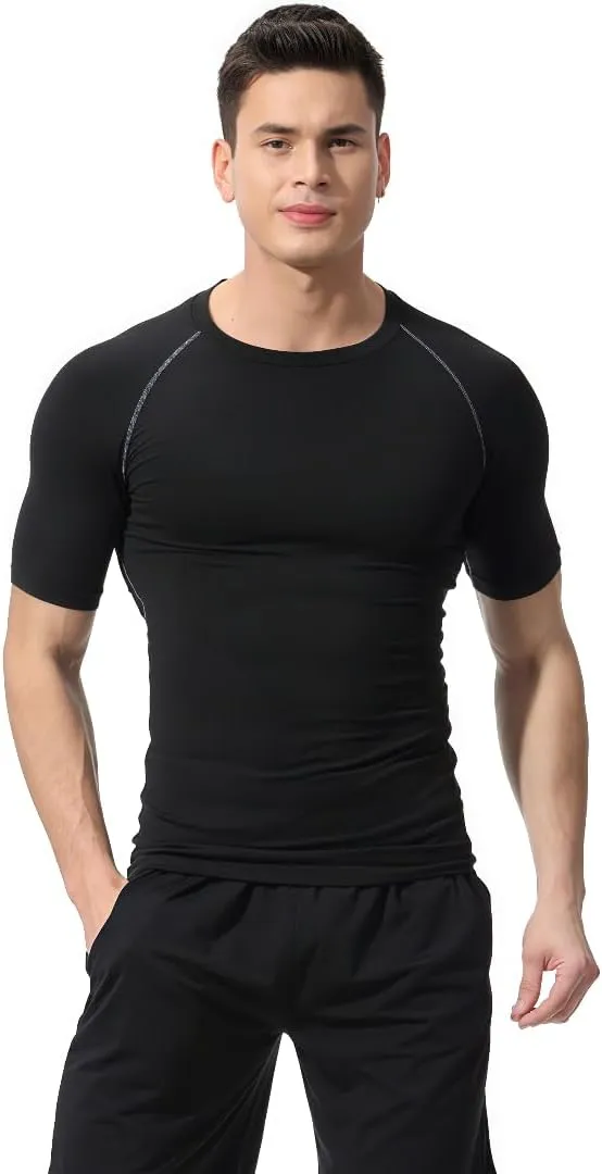 Men's Quick-Dry Workout T-Shirt,Breathable Gym and Running Tee for Basketball and Summer Sports