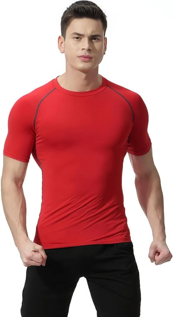 Men's Quick-Dry Workout T-Shirt,Breathable Gym and Running Tee for Basketball and Summer Sports